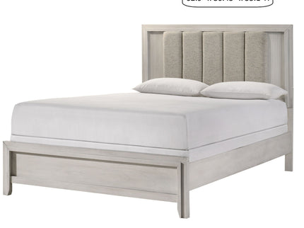 Plush Upholstered Headboard Framed Bed