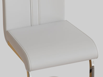Modern Dining Chairs With Padded Seat, High Back