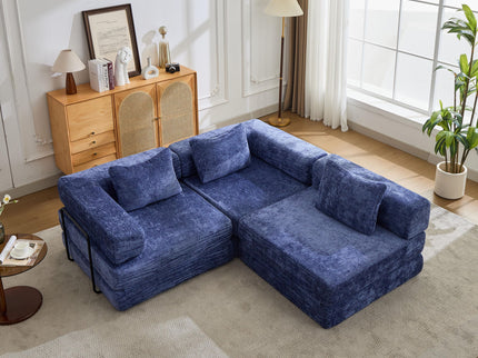 Convertible Floor Sofa Bed, Boneless Modular Sectional Sofa For Living Room
