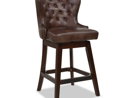 Holmes - Tufted High Back 360 Swivel Counter Height Barstool