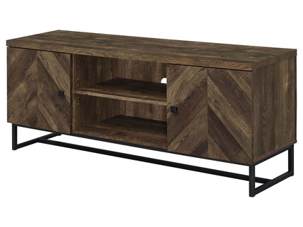 Chase - 2 Door Console With Herringbone Design - Oak