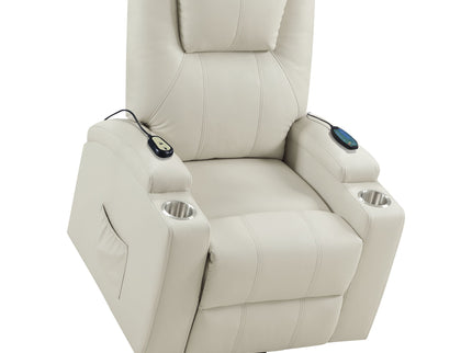 Macklin - Power Lift Massage Recliner With Heat And Dual Cupholders