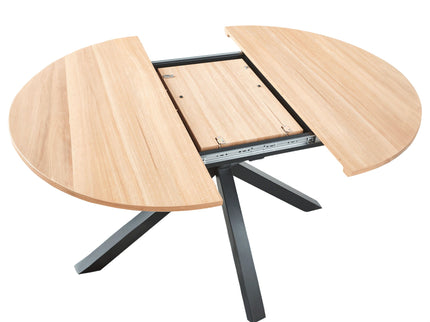 Extendable Round Dining Table - Oak