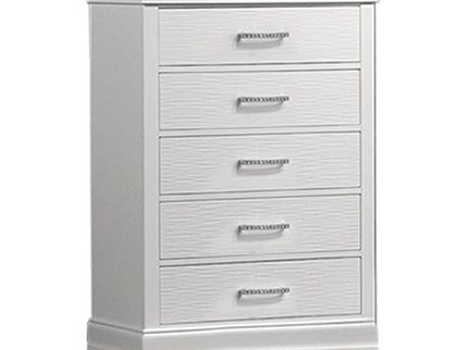 Chest, 5 Drawer Storage Furniture - White