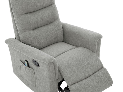 Manual Recliner Chair With 8 Point Massage And Swivel Function