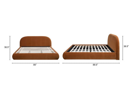 Archie Puffy Grounded - Upholstered Platform Bed