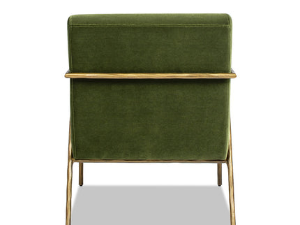 Aerin - Hammered Brass Upholstered Accent Arm Chair