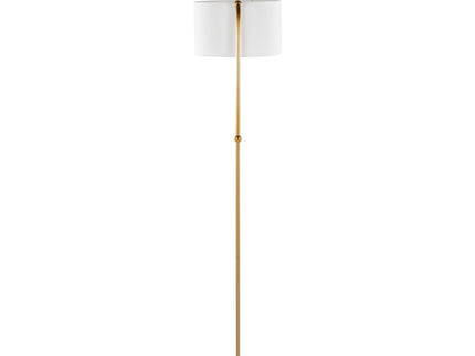 Leslie - Glam / Art Deco Floor Lamp - Gold / White