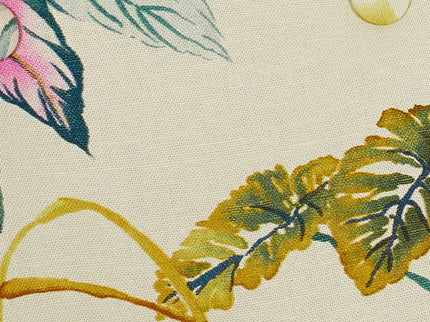 Paradise - Upholstered Arm Chair Floral Printed On Cotton - Off-White
