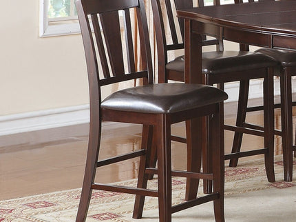 7 Piece Counter Height Dining Set With Butterfly Leaf Table And Chairs - Brown / Espresso