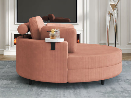 Sofa With Two Throw Pillows And A Waist Pillow With An Extra Tray For Comfortable Seating In Small Apartment Bedrooms