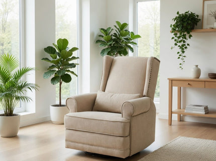 Extra Wide Swivel Recliner Glider Chair With Footrest