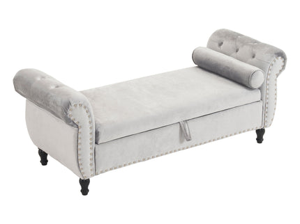 Luxurious Multifunctional Storage Ottoman Bench With Pillow