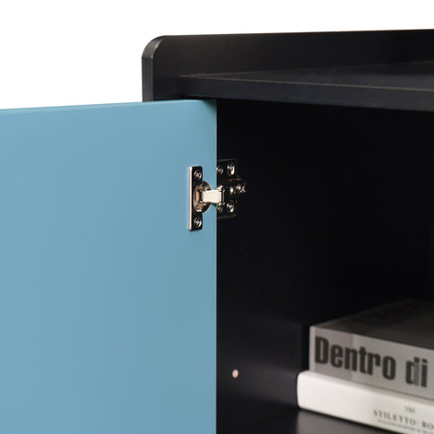 Modern Sideboard Buffet Cabinet With Doors And Unique Panel Styling