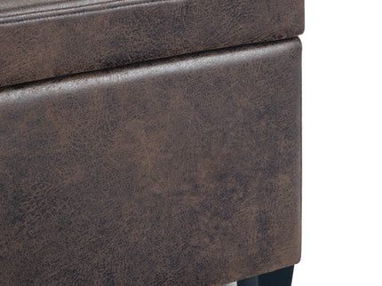 Avalon - Storage Ottoman Bench - Distressed Brown