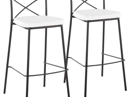 Modern Charlotte - Contemporary Fixed Height Barstool (Set of 2)
