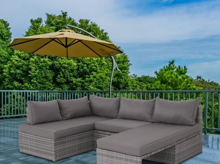Patio Sofa With Cushions - Gray