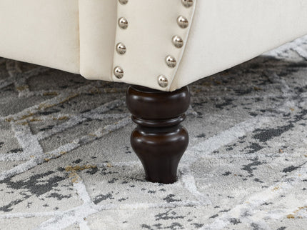 Chesterfield Sofa With Rolled Arms And Nailhead Trim