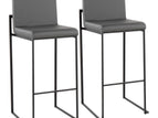 Dark Gray / Faux Leather / 2 Pieces