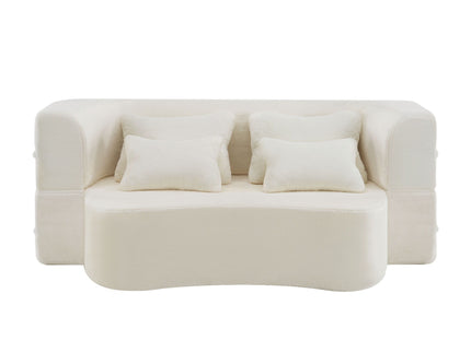 Modern Floor Sofa With 4 Pillows