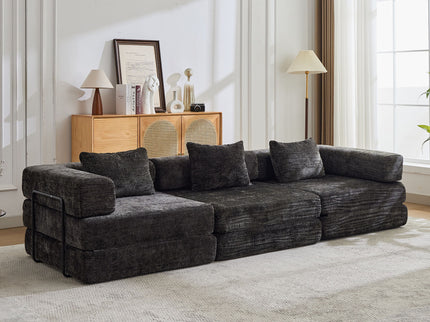 Convertible Floor Sofa Bed, Boneless Modular Sectional Sofa For Living Room