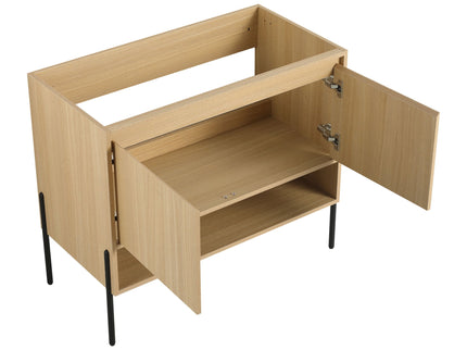 Modern Bathroom Vanity Combo With Single Resin Sink And Storage Cabinet