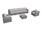 Dark Gray / 4 Pc. 4 Seater Sectional, 2 Chairs, Table