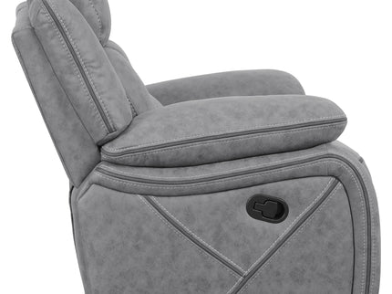 Endra - Upholstered Glider Recliner Chair With Smooth Gliding Motion - Gray