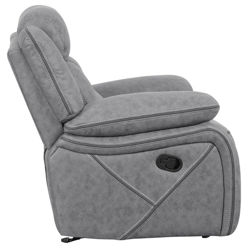 Endra - Upholstered Glider Recliner Chair With Smooth Gliding Motion - Gray