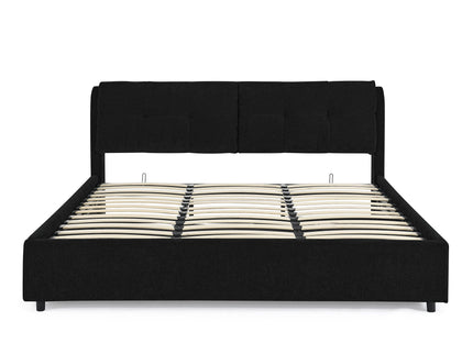 Storage Upholstered Hydraulic Platform Bed With Integrated Headboard