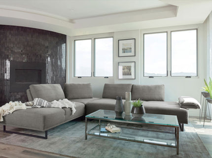 Harnal - L-Shape Sectional Adjustable Back Comfort Focused Sofa - Taupe