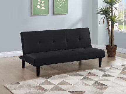 Boston - Tufted Convertible Sofa Bed Armless Design - Black