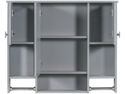 Wall Mounted Bathroom Storage Cabinet With Mirror, Medicine Cabinet With Towel Bar