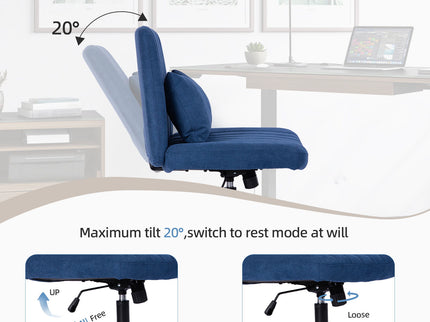 Criss Cross Office Chair With Adjustable Height, Ergonomic Design