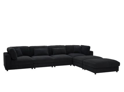 Upholstered Modular Sectional & Custom Configuration And Toss Pillows