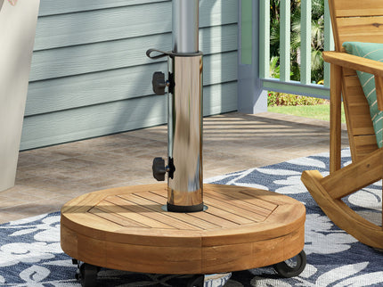 Ralph - Round Umbrella Base - Teak