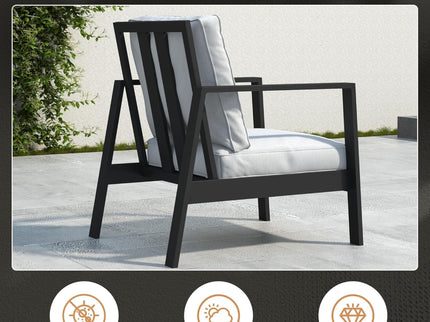 3 Seat All-Weather Patio Sofa With Cushions