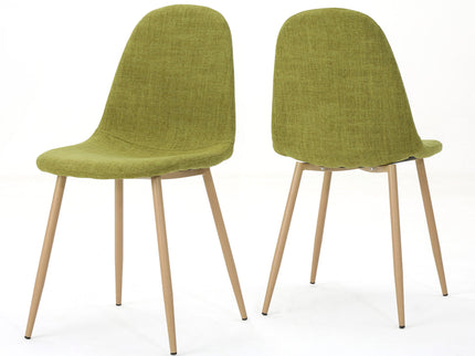 Modern Minimalist Fabric Dining Chair With Iron Legs