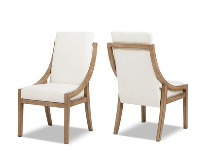 Lennox - High Back Upholstered Dining Chair (Set of 2) - Light Beige