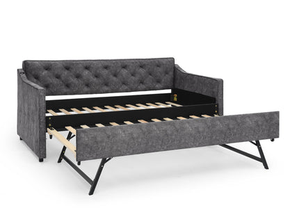 Daybed With Pop Up Trundle And USB Charging Armrest