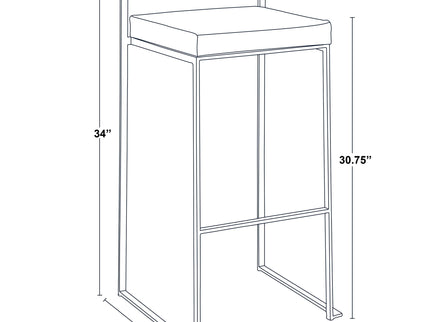 Fuji - Contemporary Stackable Design Barstool