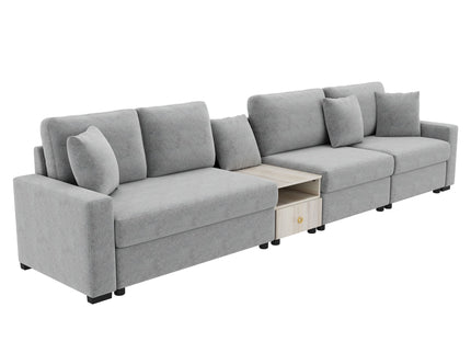 Modular Sofa Couch With Storage Armrest And Center Console