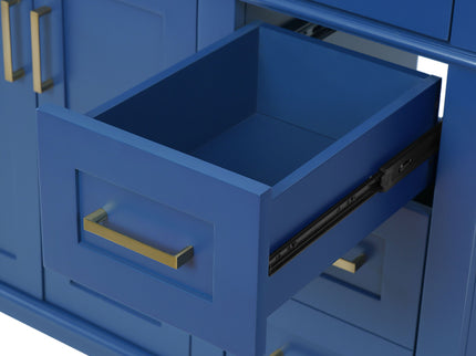 Modern Bathroom Vanity With Ceramic Sink, Soft Close Storage Cabinet