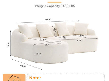 Combined Sofa With 4 Pillows