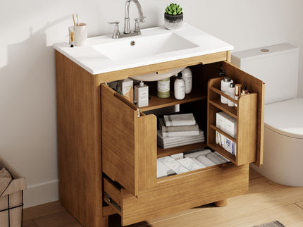 Softened Modern Bathroom Vanity With Sink