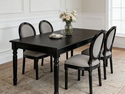 Upholstered & Round Back Dining Chairs (Set of 2)