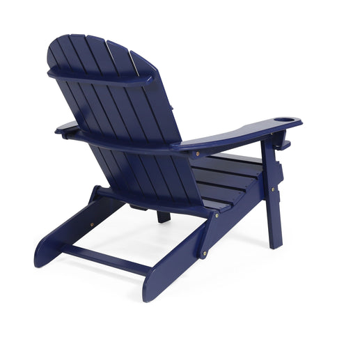 Zenithia - Outdoor Foldable Adirondack Chair With 2 Cup Holders