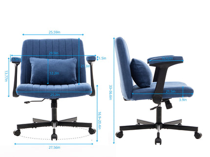 Criss Cross Armrest Office Chair With Wheels