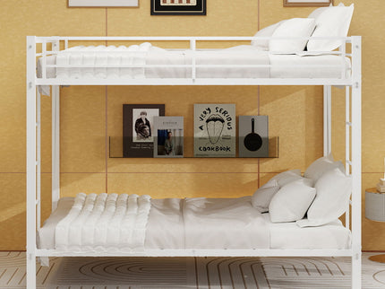 Bunk Bed For Kids, Convertible Frame With Ladders & Guardrail