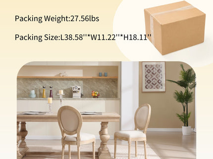 Upholstered With Round Back Dining Chairs (Set of 2)